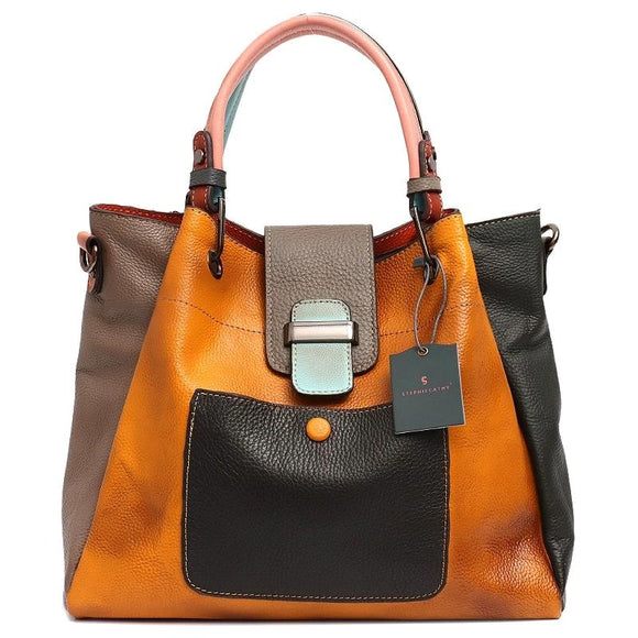 new vintage patchwork leather shoulder bag