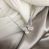 flutter butterfly sterling silver necklace