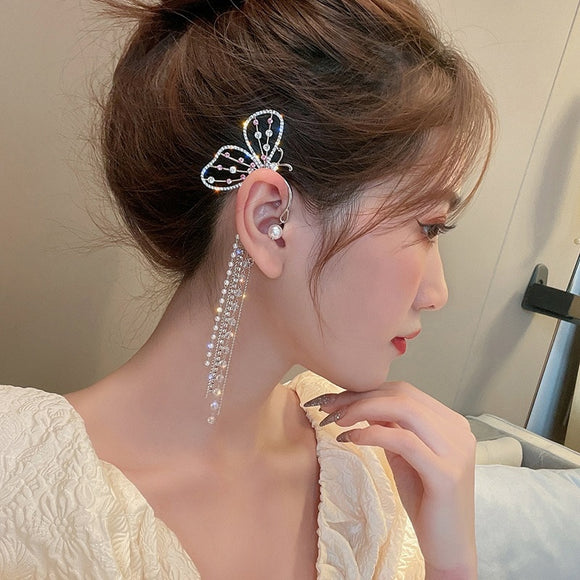 crystal butterfly ear cuff